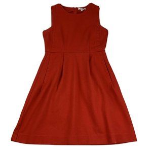Madewell A-Line Dress Size 2 Red Sleeveless Career